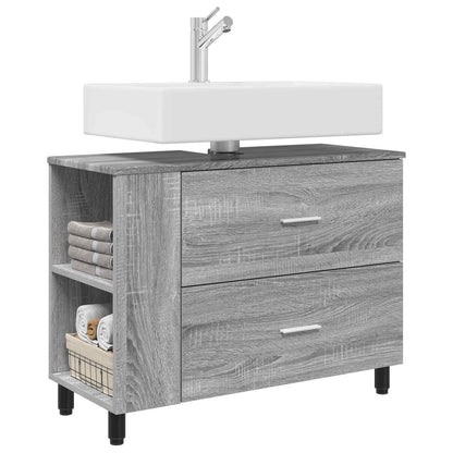Badkamer Waskom Grijs Sonoma 80 x 35 x 60 cm Bewerkt hout
