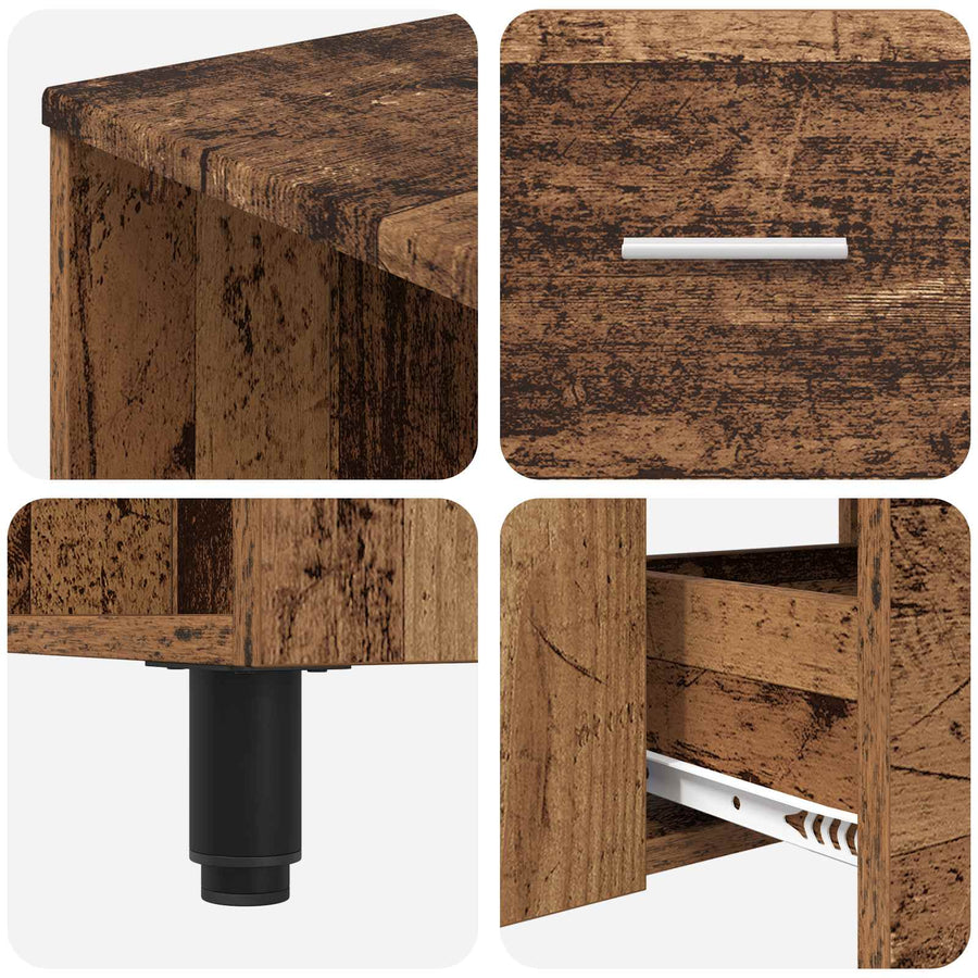 Badkamer Waskom Oud hout 80 x 35 x 60 cm Bewerkt hout