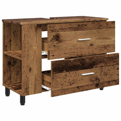 Badkamer Waskom Oud hout 80 x 35 x 60 cm Bewerkt hout