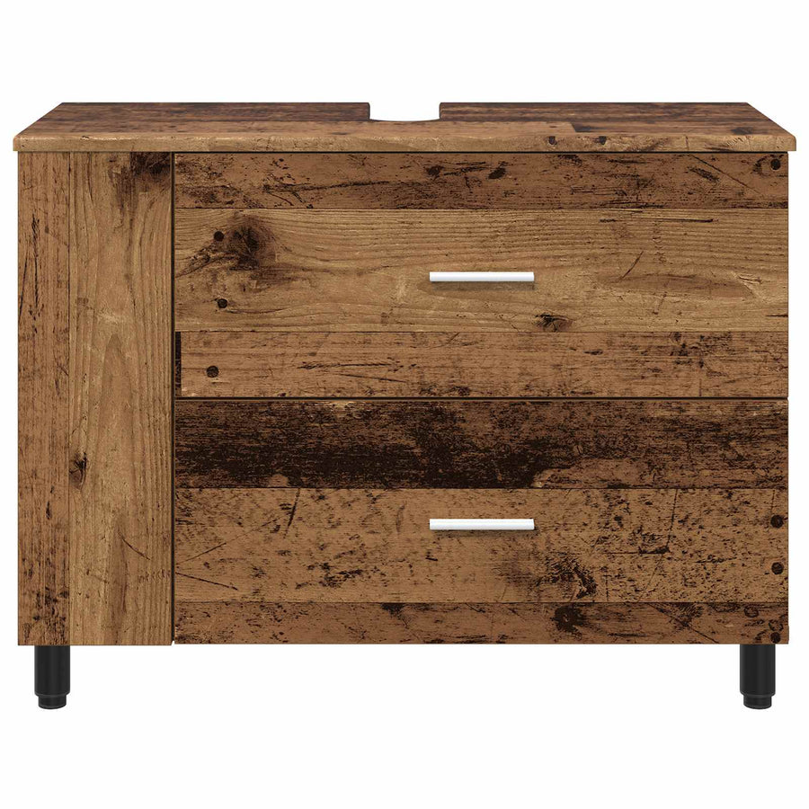 Badkamer Waskom Oud hout 80 x 35 x 60 cm Bewerkt hout