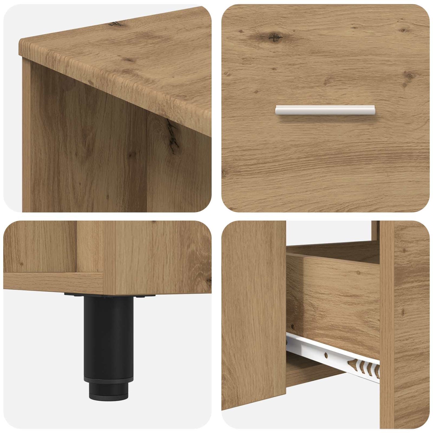 Badkamer Waskom Artisanaal eiken 80 x 35 x 60 cm Bewerkt hout