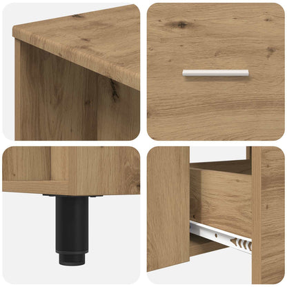 Badkamer Waskom Artisanaal eiken 80 x 35 x 60 cm Bewerkt hout