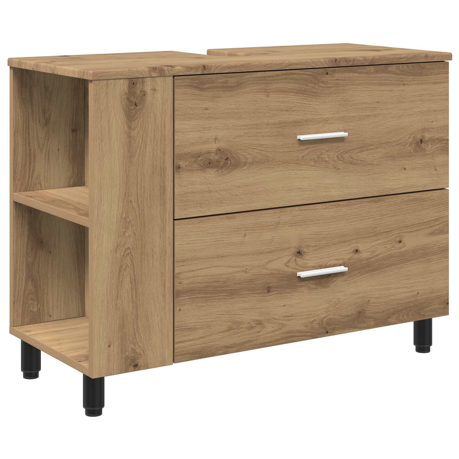 Badkamer Waskom Artisanaal eiken 80 x 35 x 60 cm Bewerkt hout