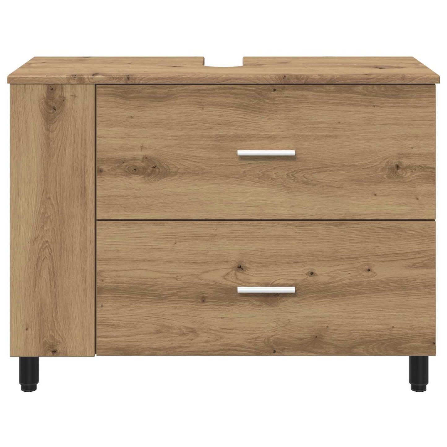 Badkamer Waskom Artisanaal eiken 80 x 35 x 60 cm Bewerkt hout
