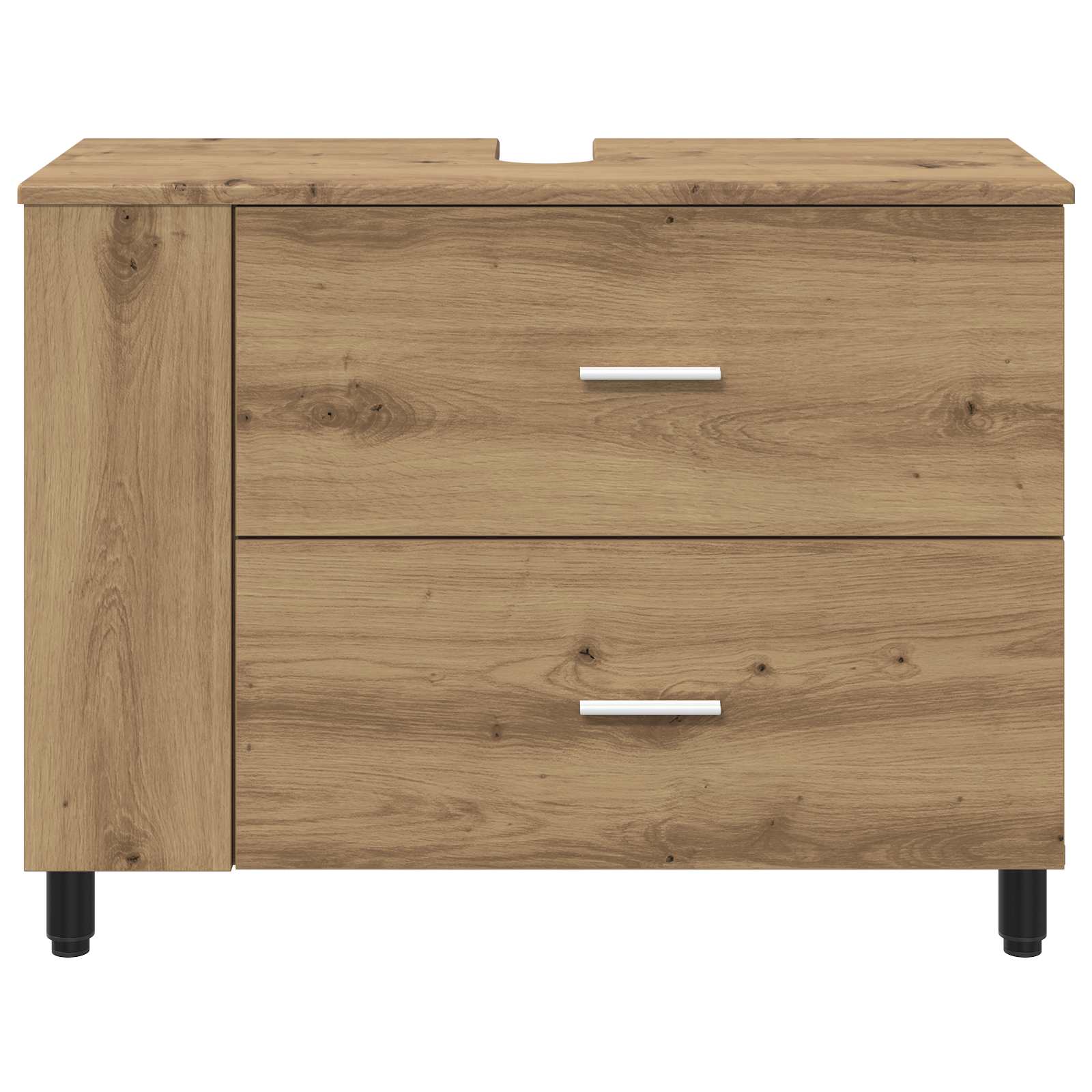 Badkamer Waskom Artisanaal eiken 80 x 35 x 60 cm Bewerkt hout