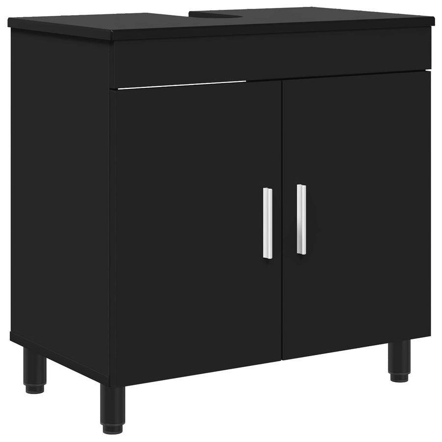 Badkamer Waskom Zwart 60 x 35 x 60 cm Bewerkt hout