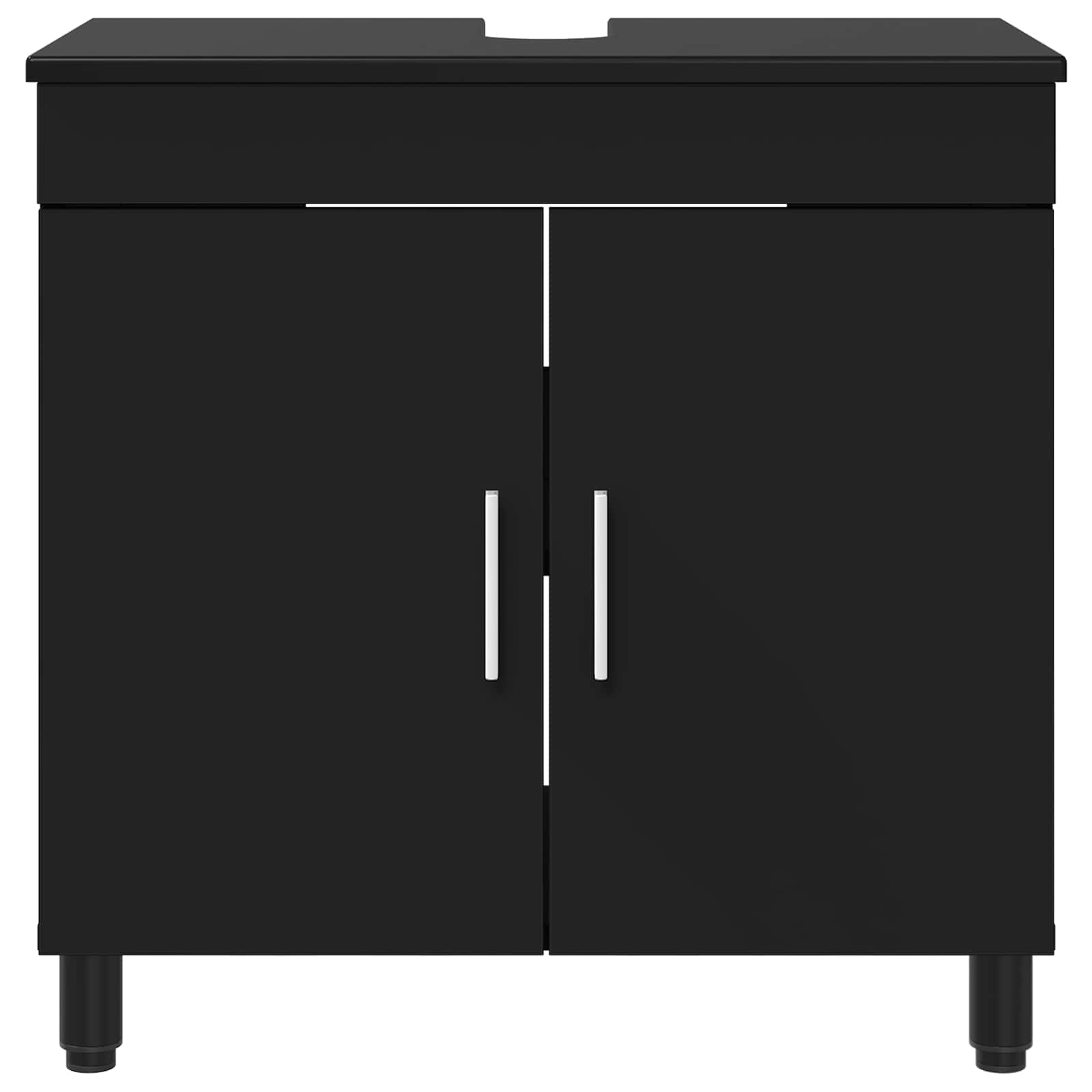 Badkamer Waskom Zwart 60 x 35 x 60 cm Bewerkt hout