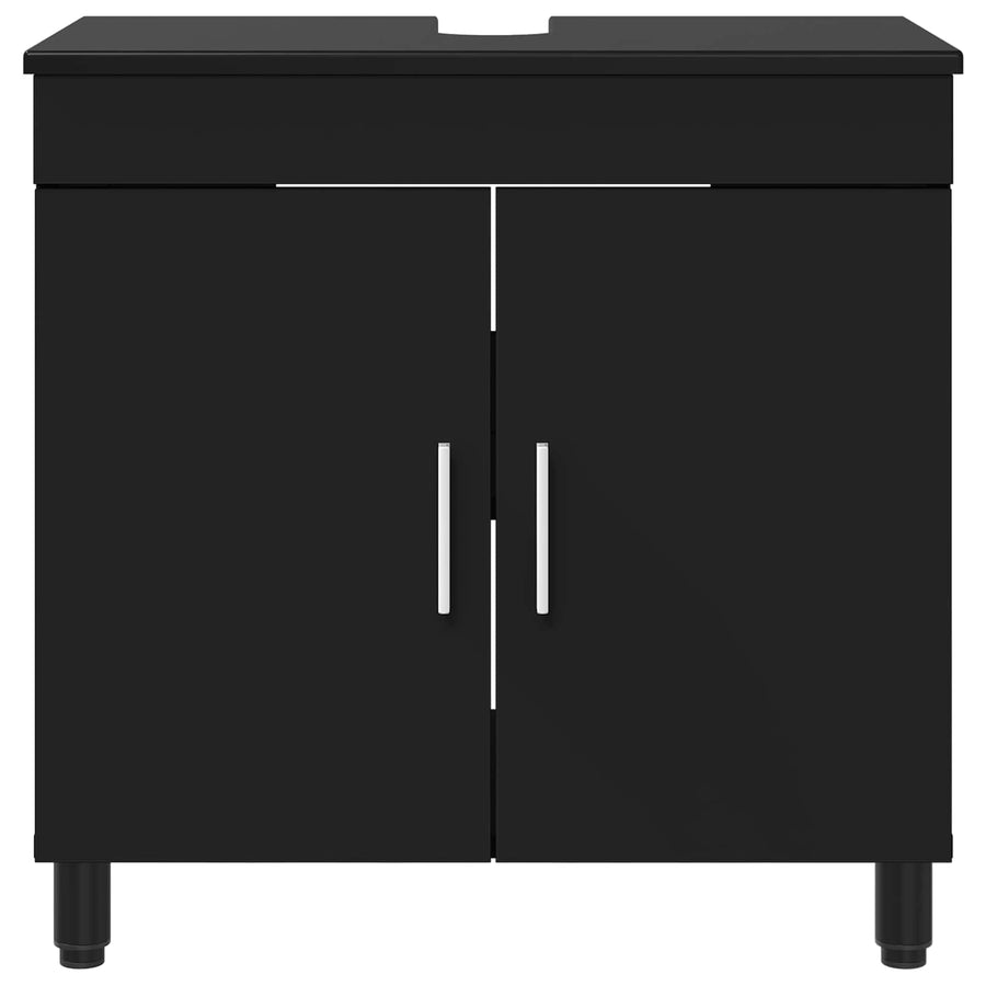 Badkamer Waskom Zwart 60 x 35 x 60 cm Bewerkt hout