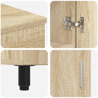 Badkamer Waskom Sonoma Eiken 60 x 35 x 60 cm Bewerkt hout
