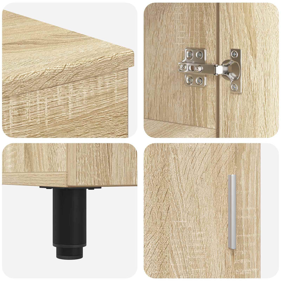 Badkamer Waskom Sonoma Eiken 60 x 35 x 60 cm Bewerkt hout