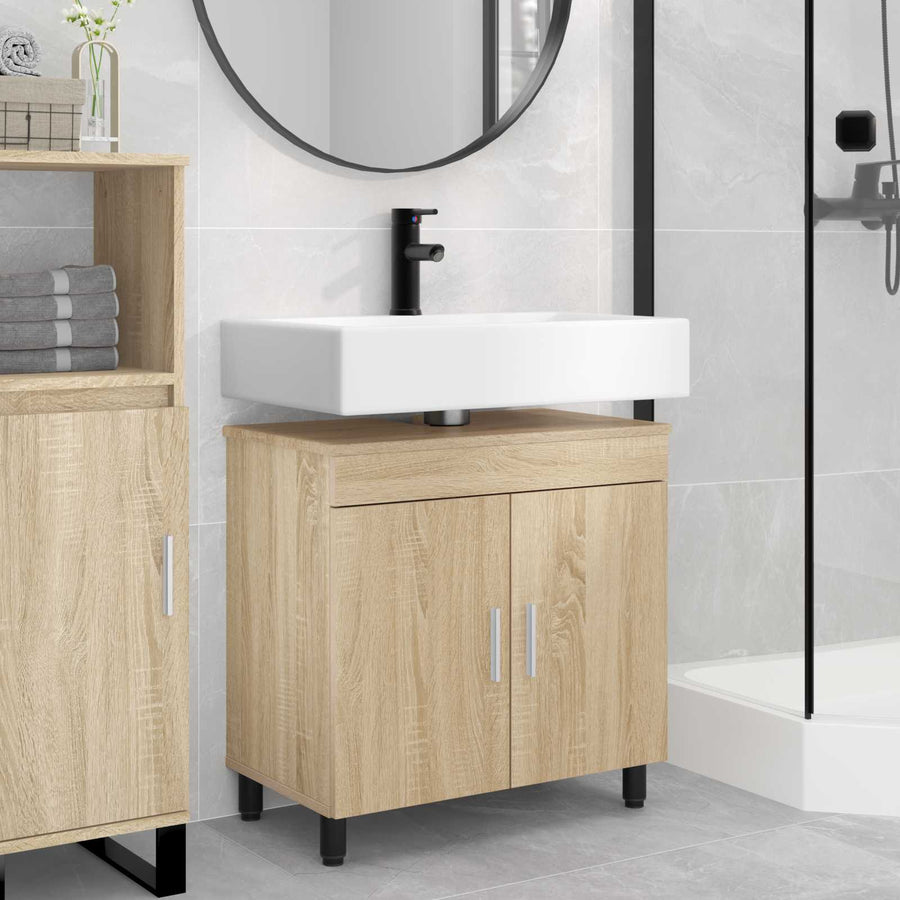 Badkamer Waskom Sonoma Eiken 60 x 35 x 60 cm Bewerkt hout