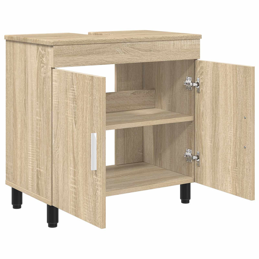 Badkamer Waskom Sonoma Eiken 60 x 35 x 60 cm Bewerkt hout