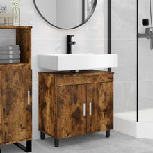 Badkamer Waskom Gerookt eiken 60 x 35 x 60 cm Bewerkt hout