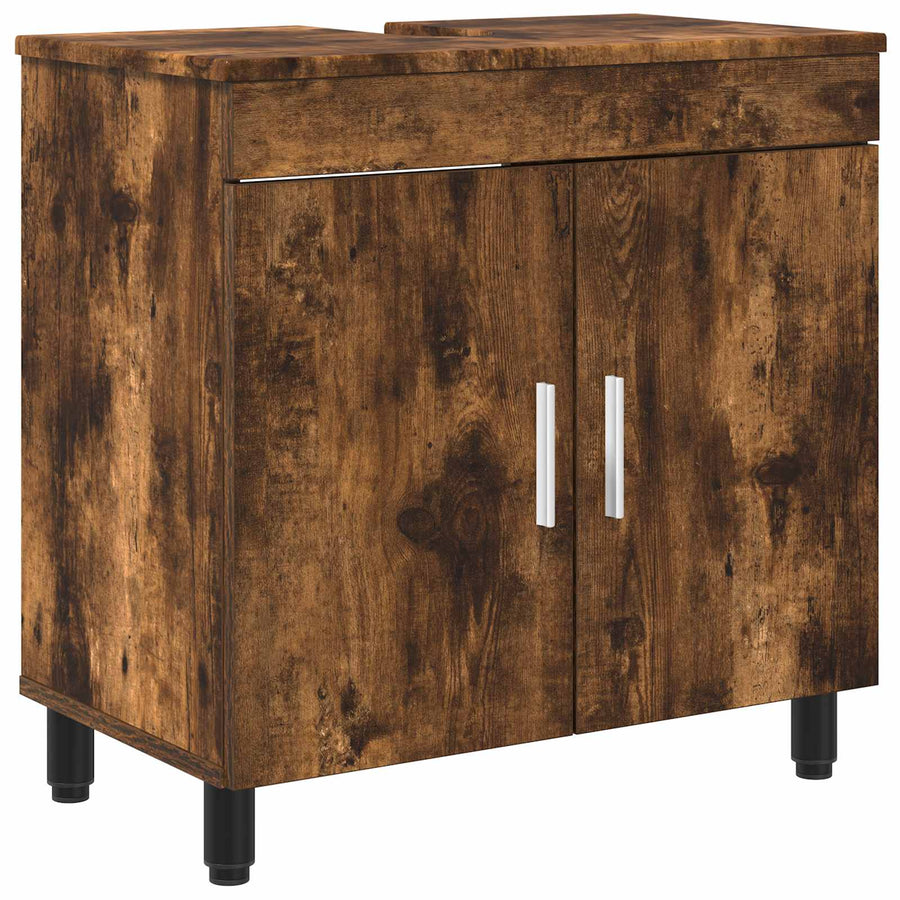 Badkamer Waskom Gerookt eiken 60 x 35 x 60 cm Bewerkt hout