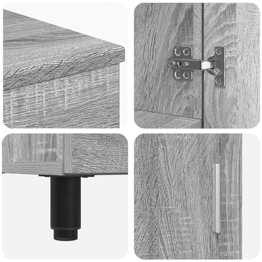 Badkamer Waskom Grijs Sonoma 60 x 35 x 60 cm Bewerkt hout