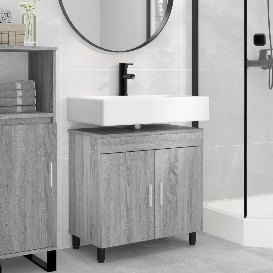 Badkamer Waskom Grijs Sonoma 60 x 35 x 60 cm Bewerkt hout