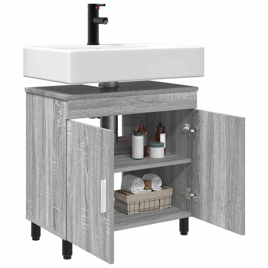 Badkamer Waskom Grijs Sonoma 60 x 35 x 60 cm Bewerkt hout
