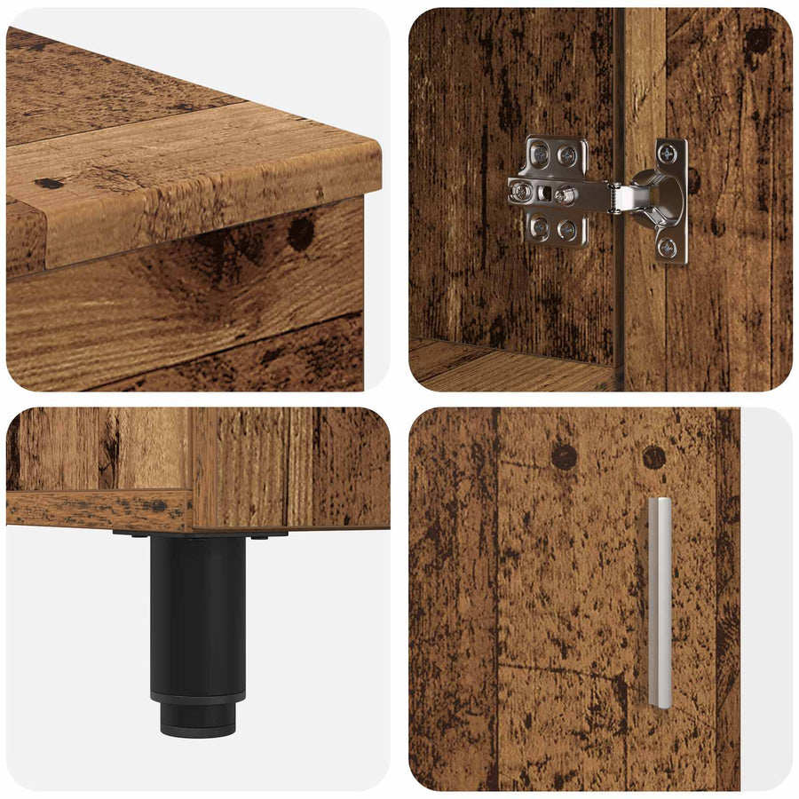 Badkamer Waskom Oud hout 60 x 35 x 60 cm Bewerkt hout