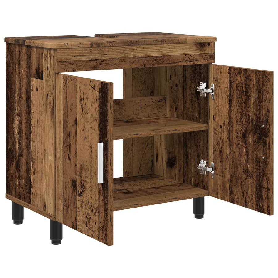 Badkamer Waskom Oud hout 60 x 35 x 60 cm Bewerkt hout
