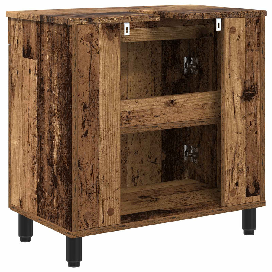 Badkamer Waskom Oud hout 60 x 35 x 60 cm Bewerkt hout
