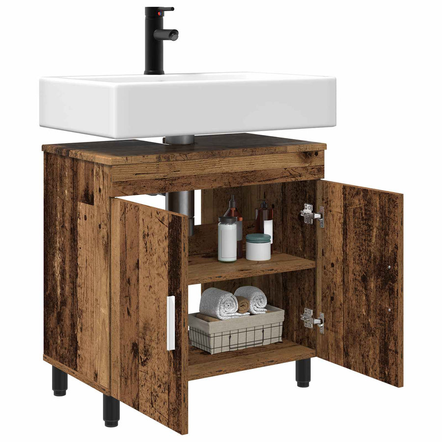 Badkamer Waskom Oud hout 60 x 35 x 60 cm Bewerkt hout