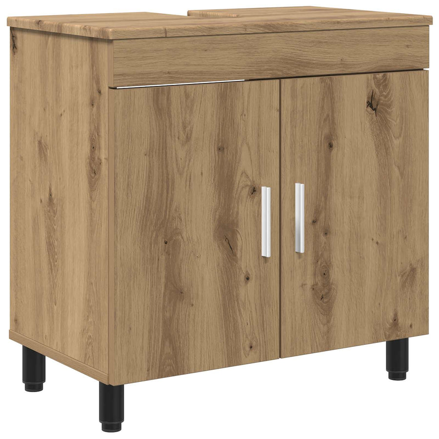 Badkamer Waskom Artisanaal eiken 60 x 35 x 60 cm Bewerkt hout