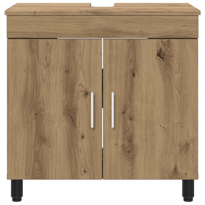 Badkamer Waskom Artisanaal eiken 60 x 35 x 60 cm Bewerkt hout