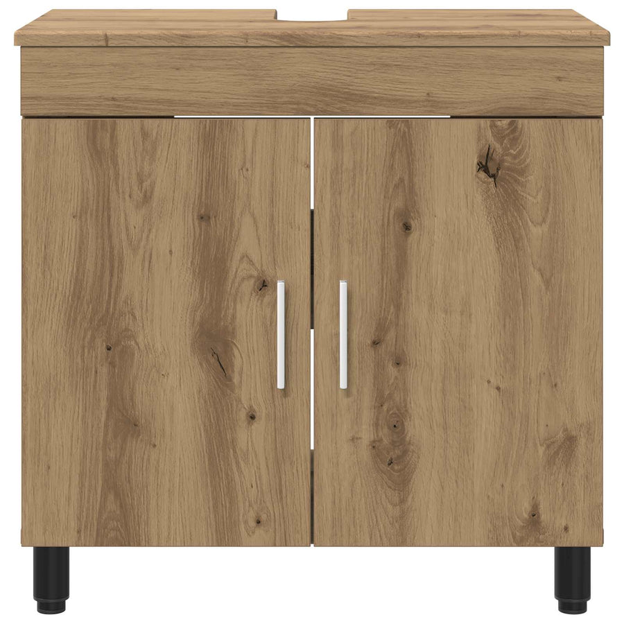 Badkamer Waskom Artisanaal eiken 60 x 35 x 60 cm Bewerkt hout