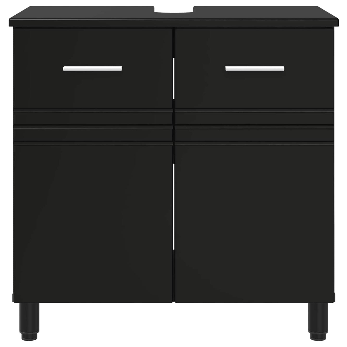Badkamer Waskom Zwart 60 x 35 x 60 cm Bewerkt hout