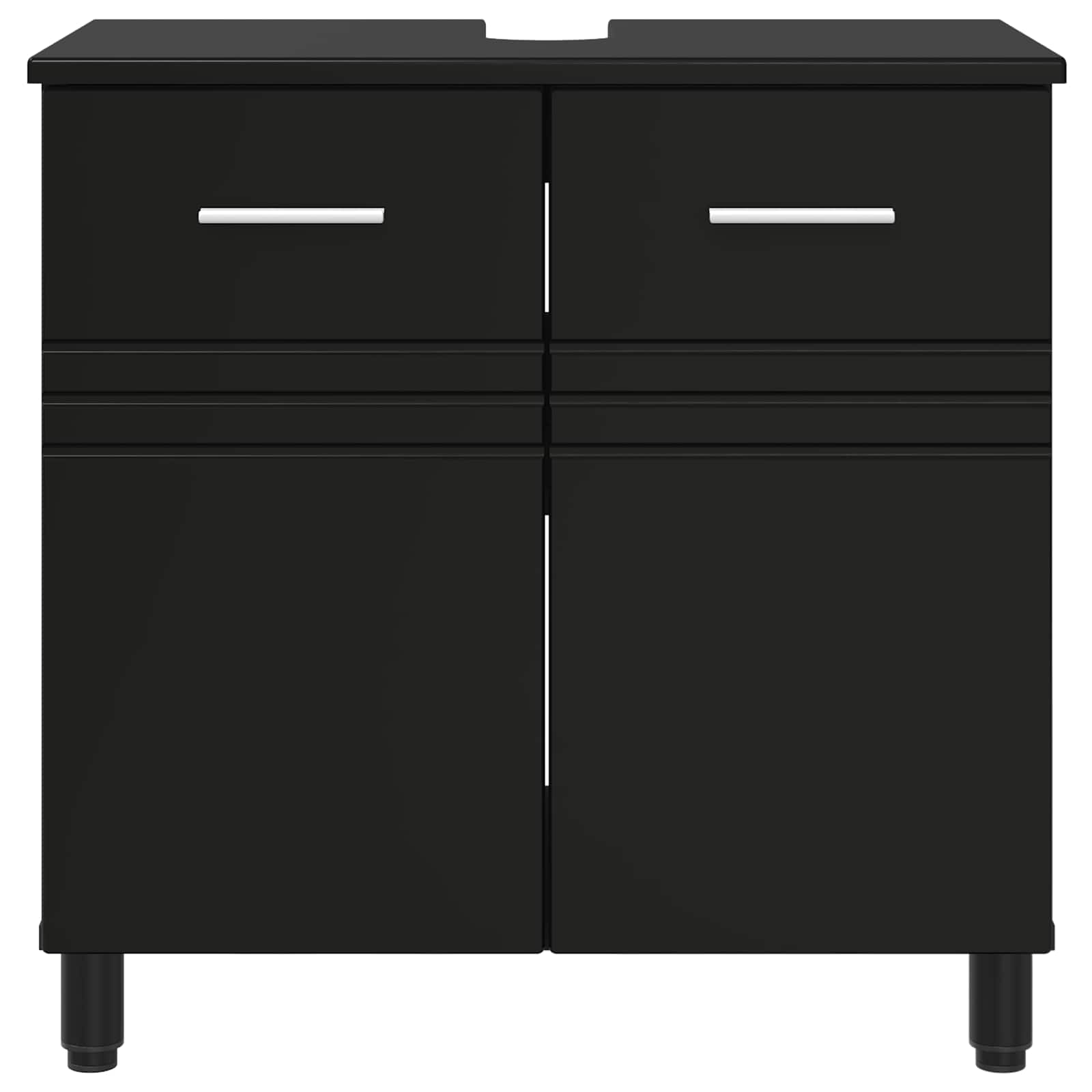 Badkamer Waskom Zwart 60 x 35 x 60 cm Bewerkt hout