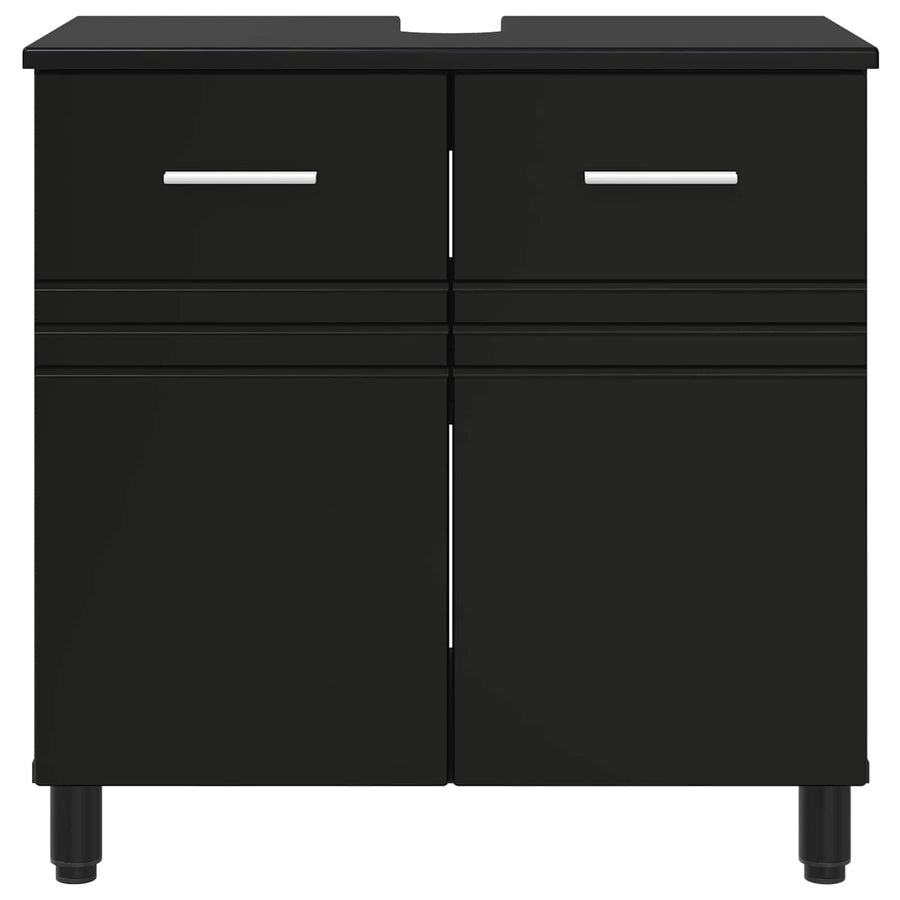 Badkamer Waskom Zwart 60 x 35 x 60 cm Bewerkt hout