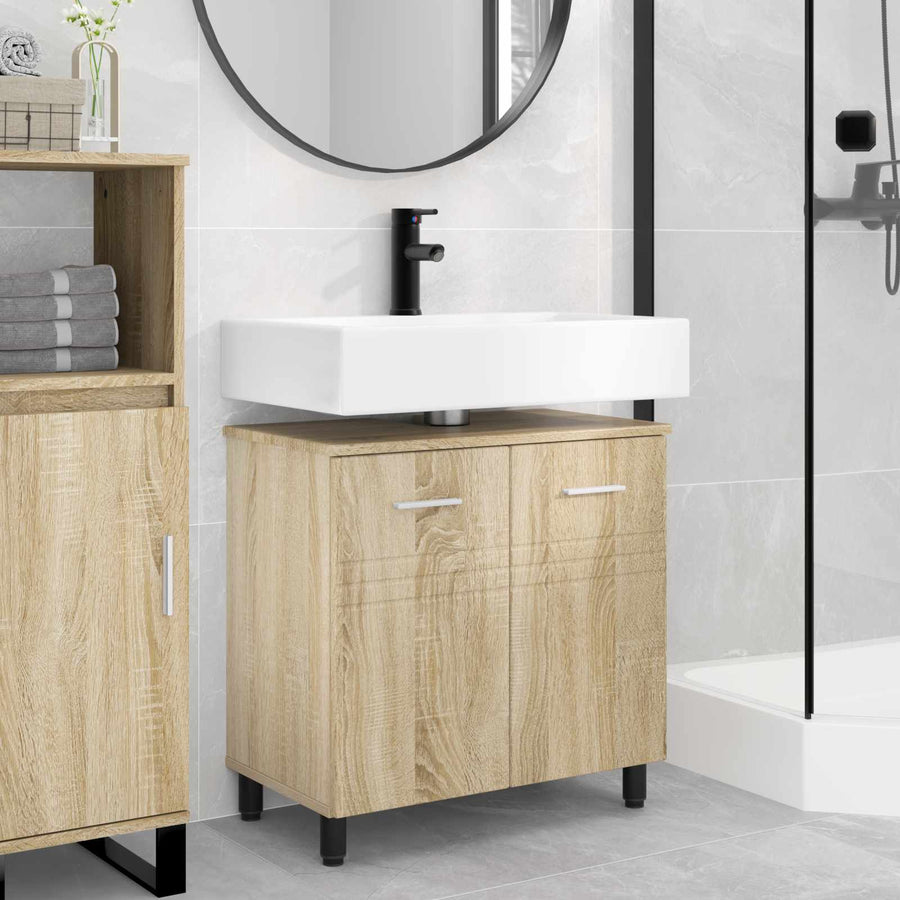 Badkamer Waskom Sonoma Eiken 60 x 35 x 60 cm Bewerkt hout