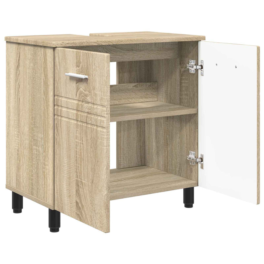 Badkamer Waskom Sonoma Eiken 60 x 35 x 60 cm Bewerkt hout