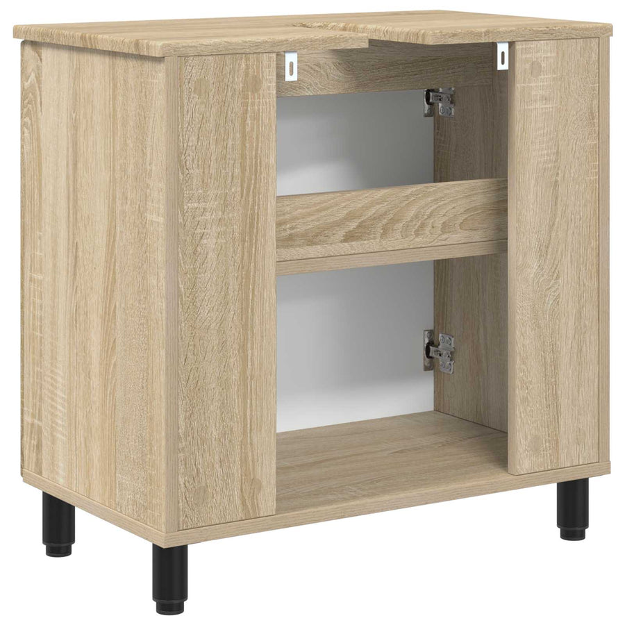 Badkamer Waskom Sonoma Eiken 60 x 35 x 60 cm Bewerkt hout