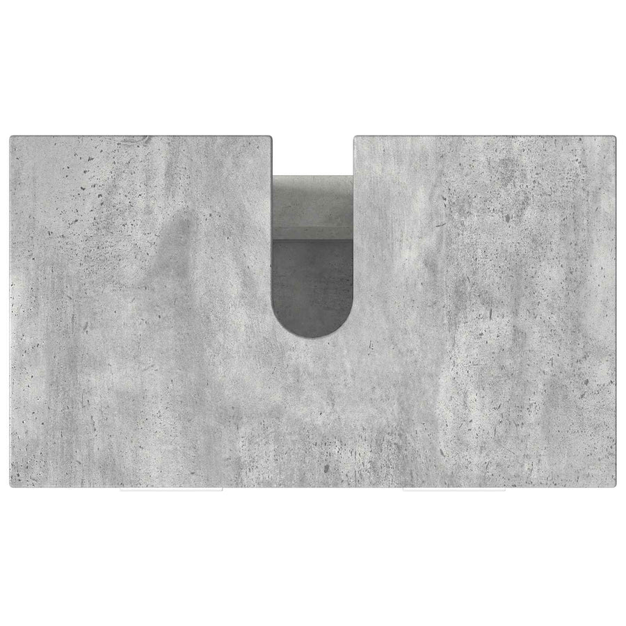 Badkamer Waskom Betongrijs 60 x 35 x 60 cm Bewerkt hout
