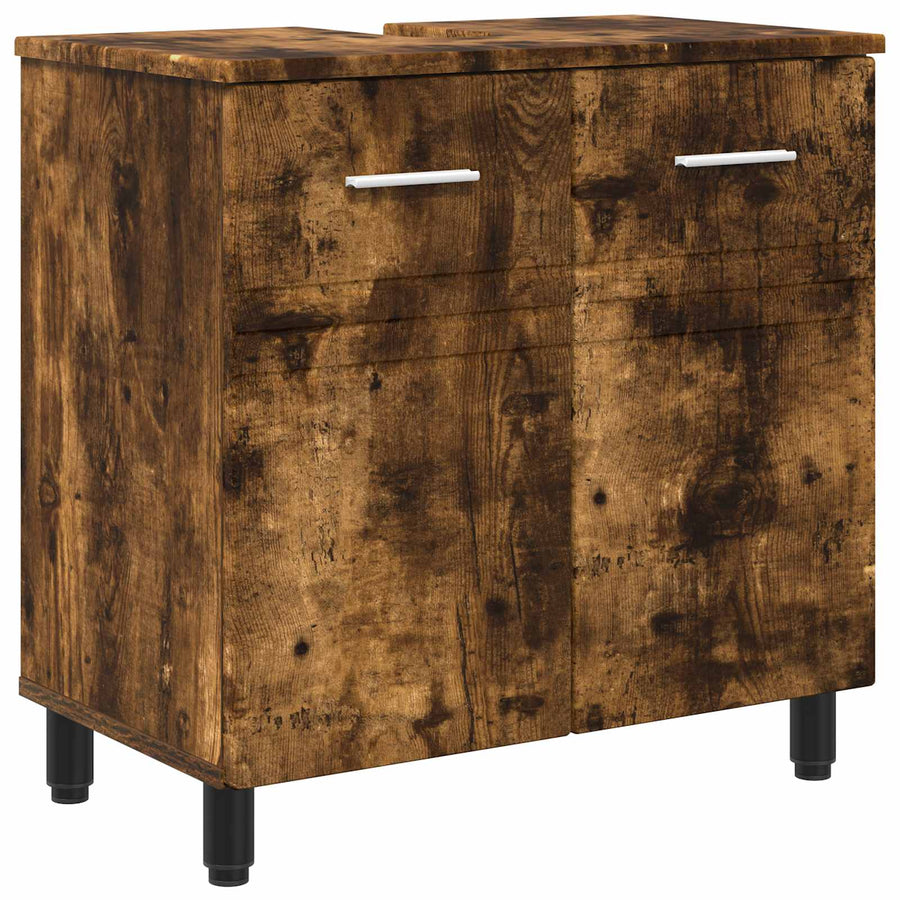 Badkamer Waskom Gerookt eiken 60 x 35 x 60 cm Bewerkt hout