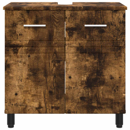 Badkamer Waskom Gerookt eiken 60 x 35 x 60 cm Bewerkt hout
