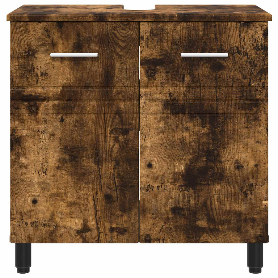 Badkamer Waskom Gerookt eiken 60 x 35 x 60 cm Bewerkt hout