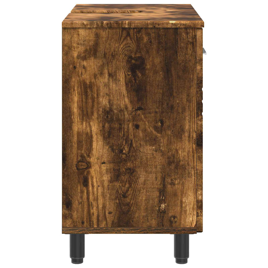 Badkamer Waskom Gerookt eiken 60 x 35 x 60 cm Bewerkt hout