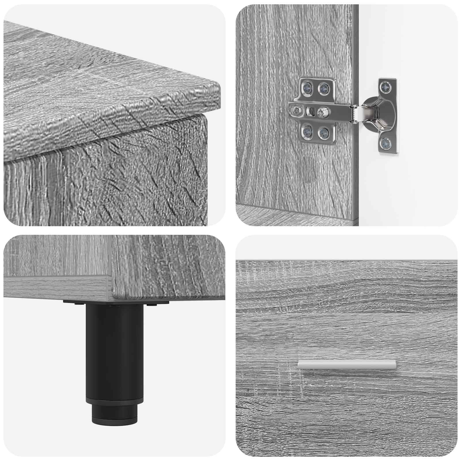 Badkamer Waskom Grijs Sonoma 60 x 35 x 60 cm Bewerkt hout