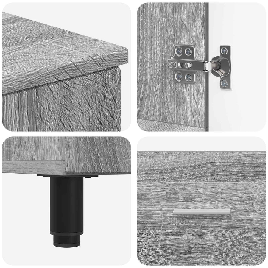 Badkamer Waskom Grijs Sonoma 60 x 35 x 60 cm Bewerkt hout