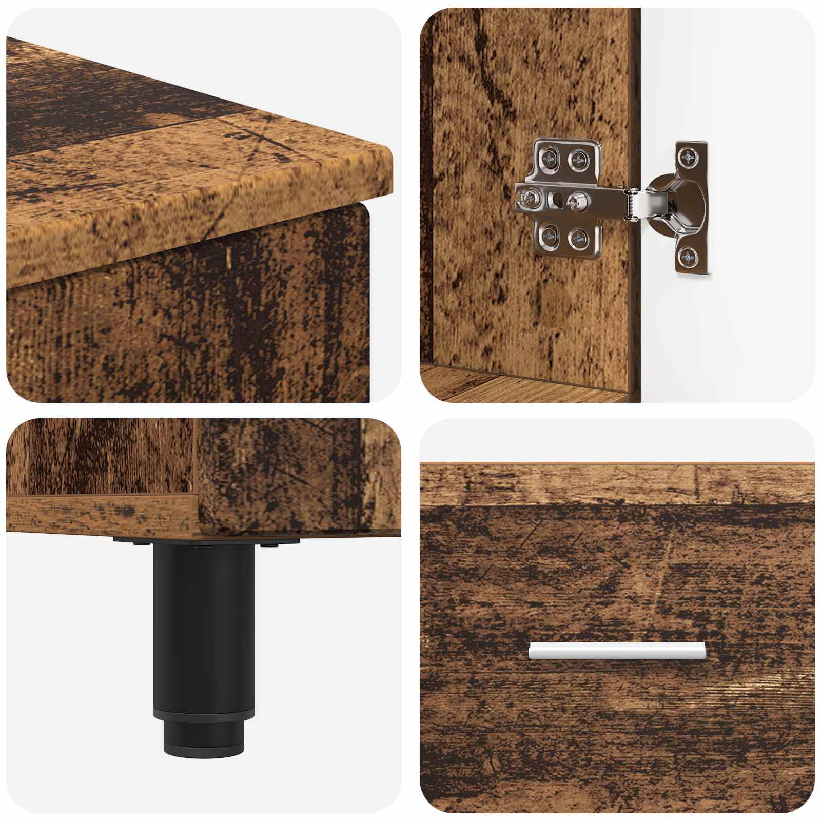 Badkamer Waskom Oud hout 60 x 35 x 60 cm Bewerkt hout