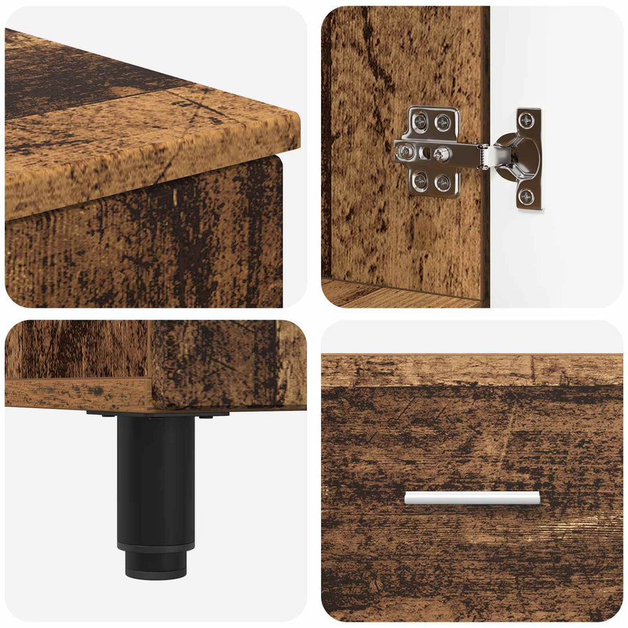 Badkamer Waskom Oud hout 60 x 35 x 60 cm Bewerkt hout