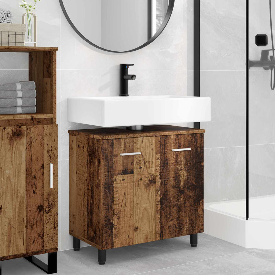 Badkamer Waskom Oud hout 60 x 35 x 60 cm Bewerkt hout
