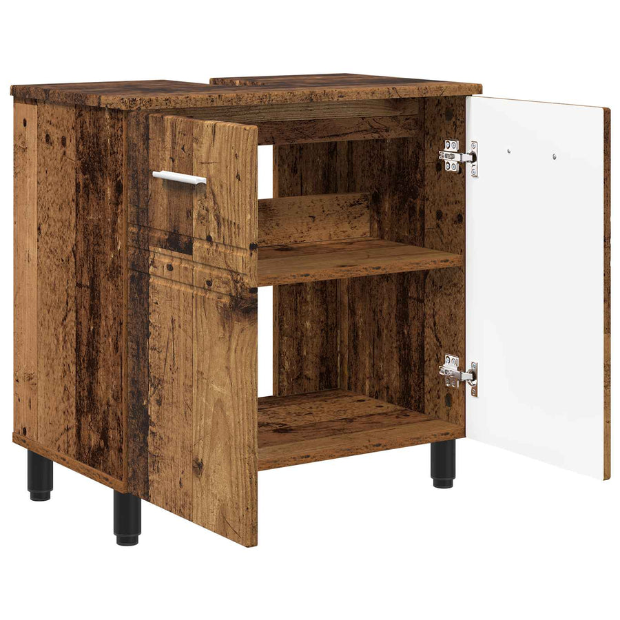 Badkamer Waskom Oud hout 60 x 35 x 60 cm Bewerkt hout
