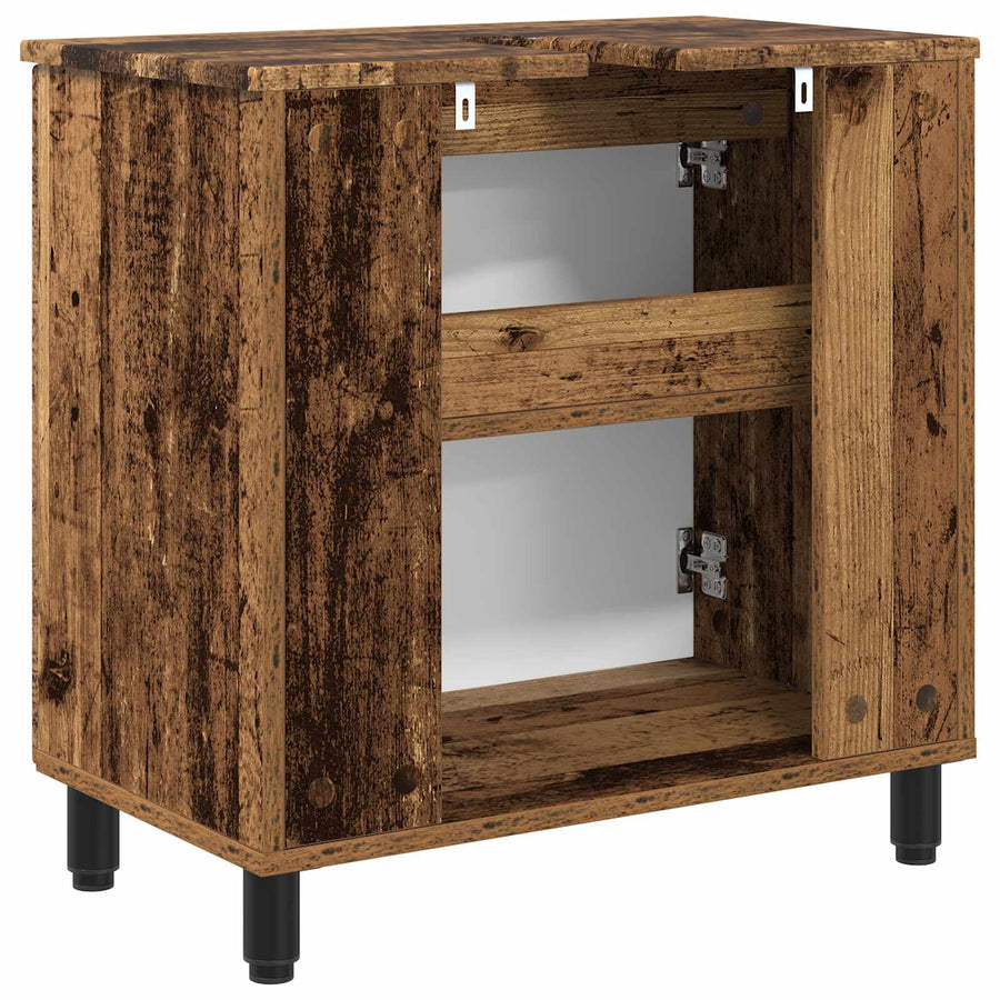 Badkamer Waskom Oud hout 60 x 35 x 60 cm Bewerkt hout