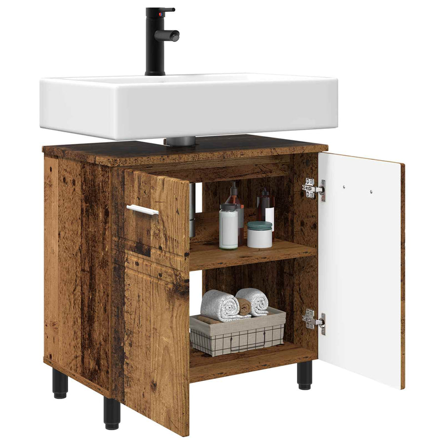 Badkamer Waskom Oud hout 60 x 35 x 60 cm Bewerkt hout