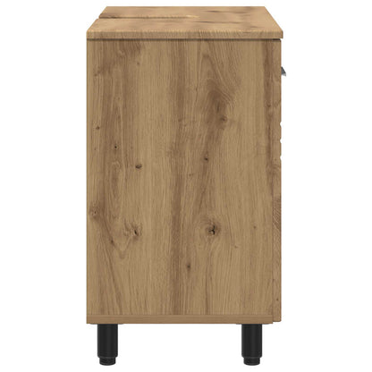 Badkamer Waskom Artisanaal eiken 60 x 35 x 60 cm Bewerkt hout