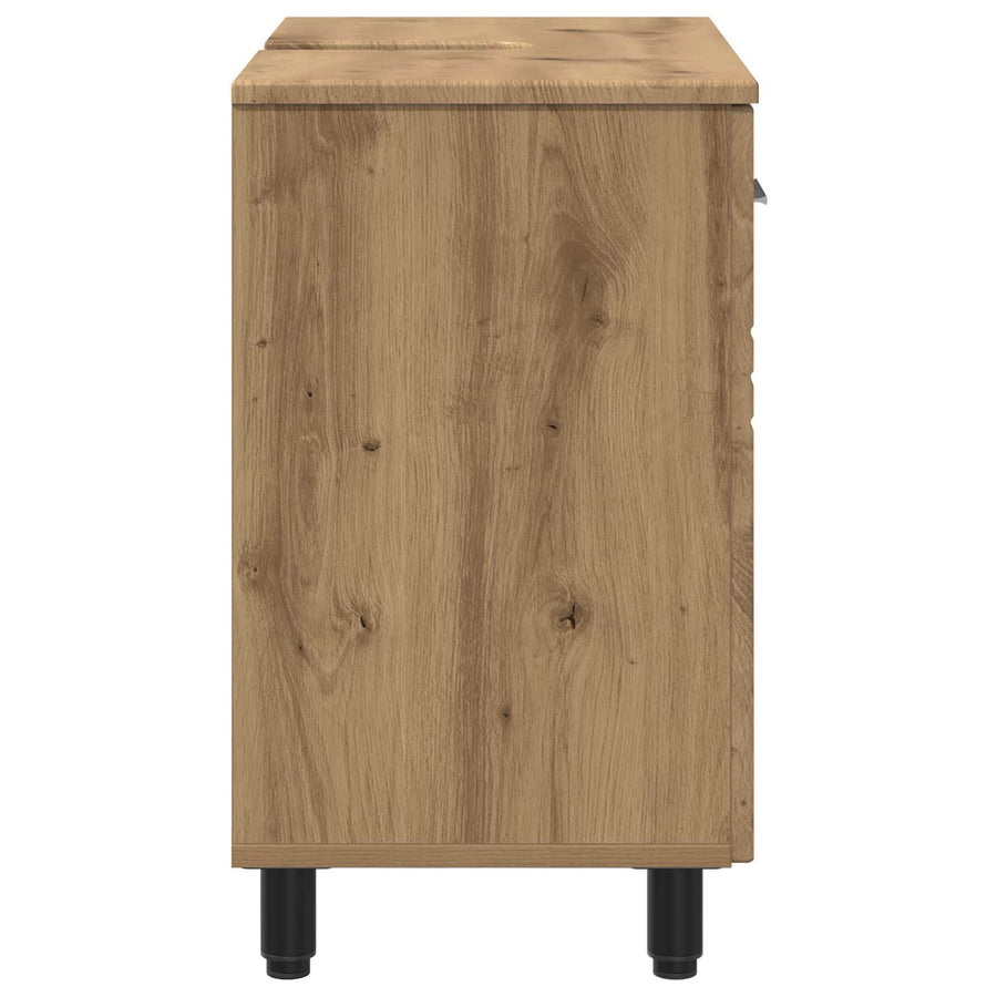 Badkamer Waskom Artisanaal eiken 60 x 35 x 60 cm Bewerkt hout