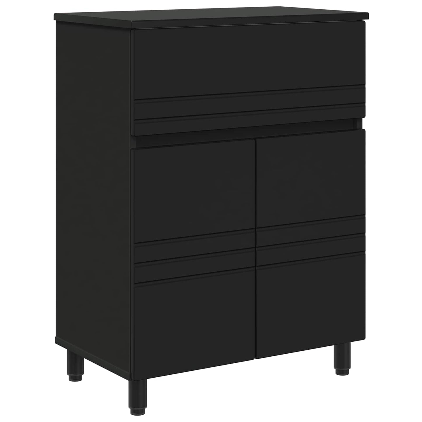 Badkamer Waskom Zwart 60 x 35 x 80 cm Bewerkt hout